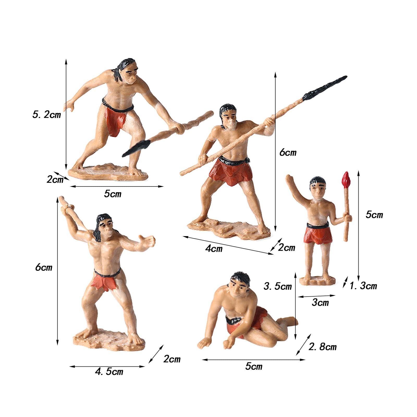 Amazon | Fenteer 5個 原始人フィギュア アクションフィギュア